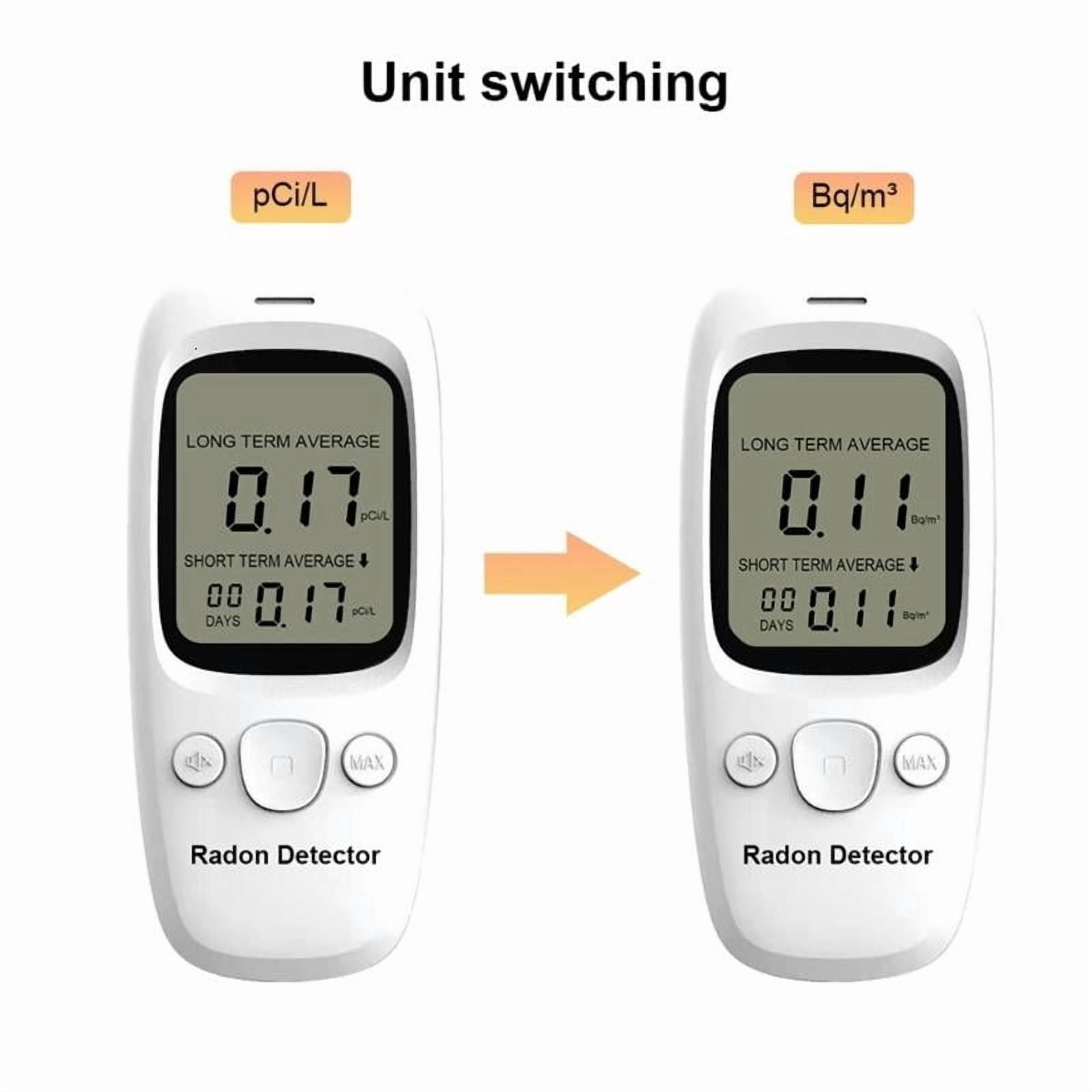CEORPER Radon Meter 0-270pCi/L With Alert Function And Easy To Read Screen for Home