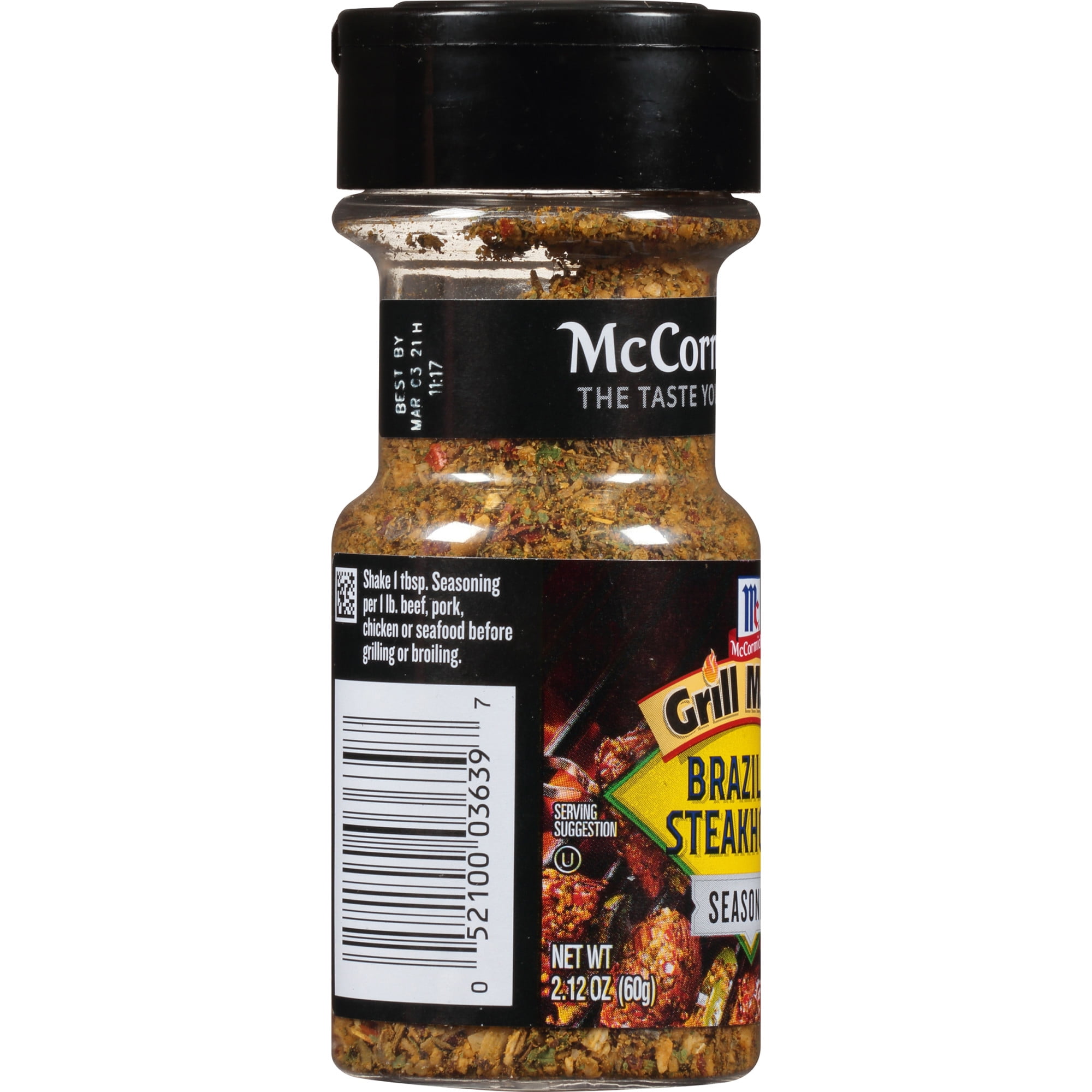 McCormick Grill Mates Brazilian Steakhouse Seasoning 2.12 oz Bottle