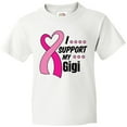 thumbnail image 3 of Inktastic Breast Cancer Awareness I Support My Gigi with Pink Ribbon Youth T-Shirt, 3 of 5