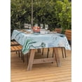 thumbnail image 4 of 54x80 Inch Outdoor Tablecloth with Umbrella Hole Zipper Rectangle Coastal Whale Rectangular Tablecloths Outside Waterproof Nautical Ocean Shells Seaweed Coral Patio Table Cloth Cover for Picnic Party, 4 of 8