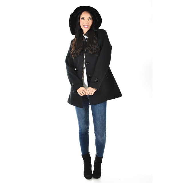 Abrigo con capucha Roman Fashion /Juvenil, 1306 (Negro) negro EG