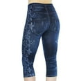 thumbnail image 4 of TMOYZQ Women's Butt Lifting High Waisted Capris Skinny Jeans Stretch Denim Pants Tummy Conrtol Soft Workout Running Yoga Capri Leggings, Regular & Plus Size, 4 of 5