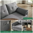 thumbnail image 6 of Pingliang Home Sectional Sofa Couch with 2 Ottomans,U Shaped 4 Seater Sofa Couch with Storage Ottomans and Side Pockets, Oversized Modern Linen Sofa Couch for Living Room Apartment Apt Office Studio, 6 of 6