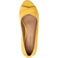 thumbnail image 3 of CHARTER CLUB Womens Yellow 1/2" Platform Crisscross Strap Comfort Toniie Round Toe Wedge Slip On Sandals 10 M, 3 of 4