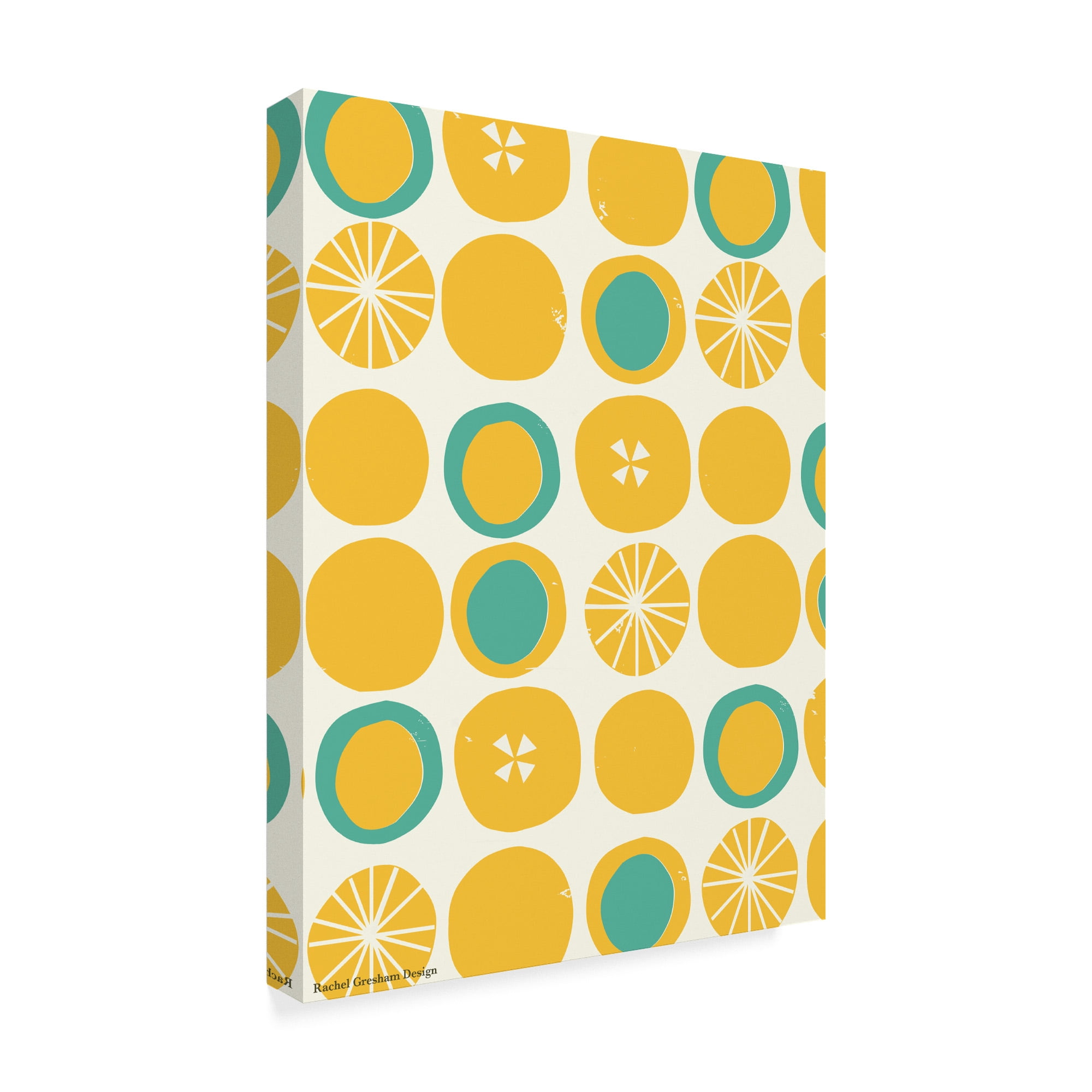 Trademark Fine Art 'Lemon Dots' Canvas Art by Rachel Gresham
