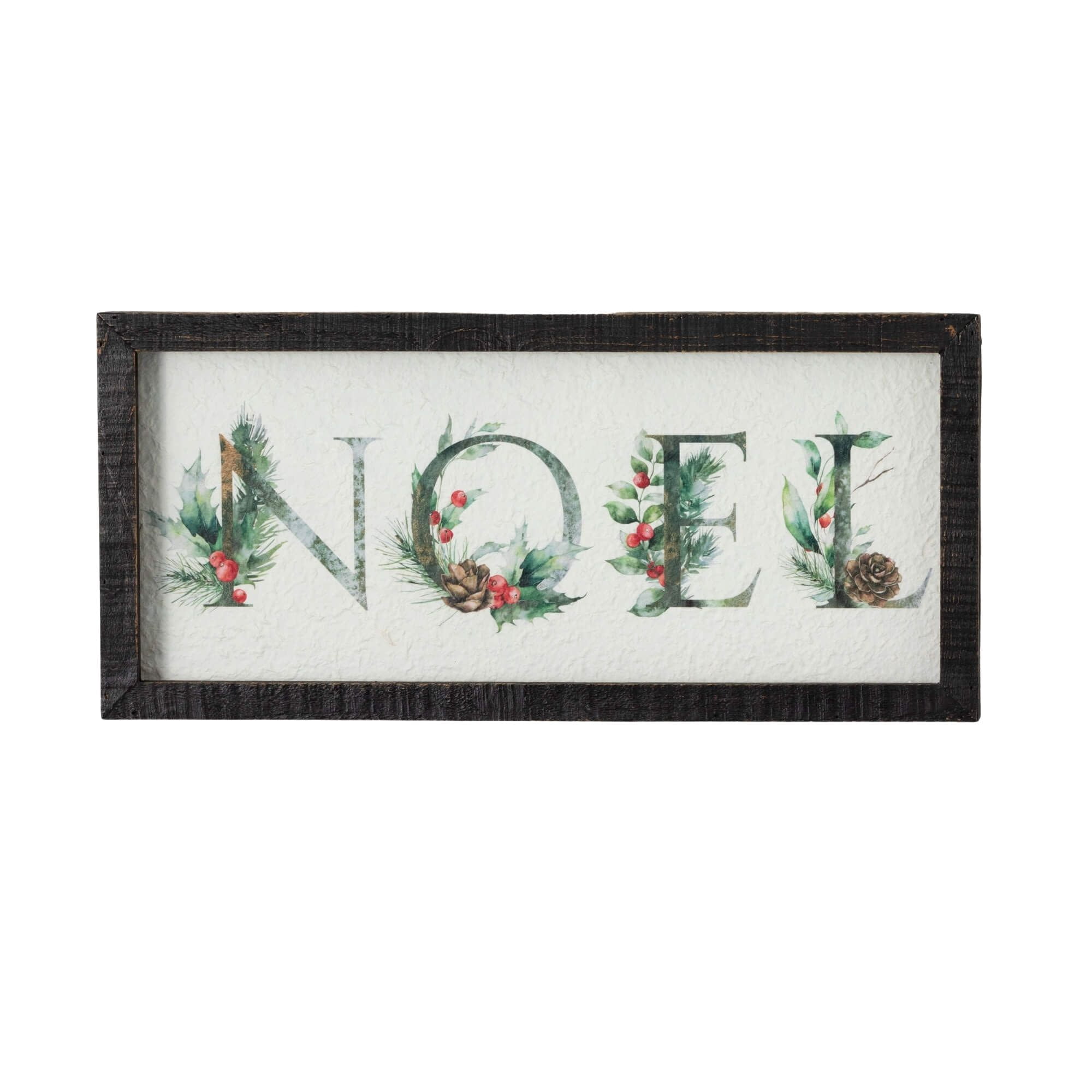 22" Sullivans Holly Noel Christmas Wall Decor, Multicolor
