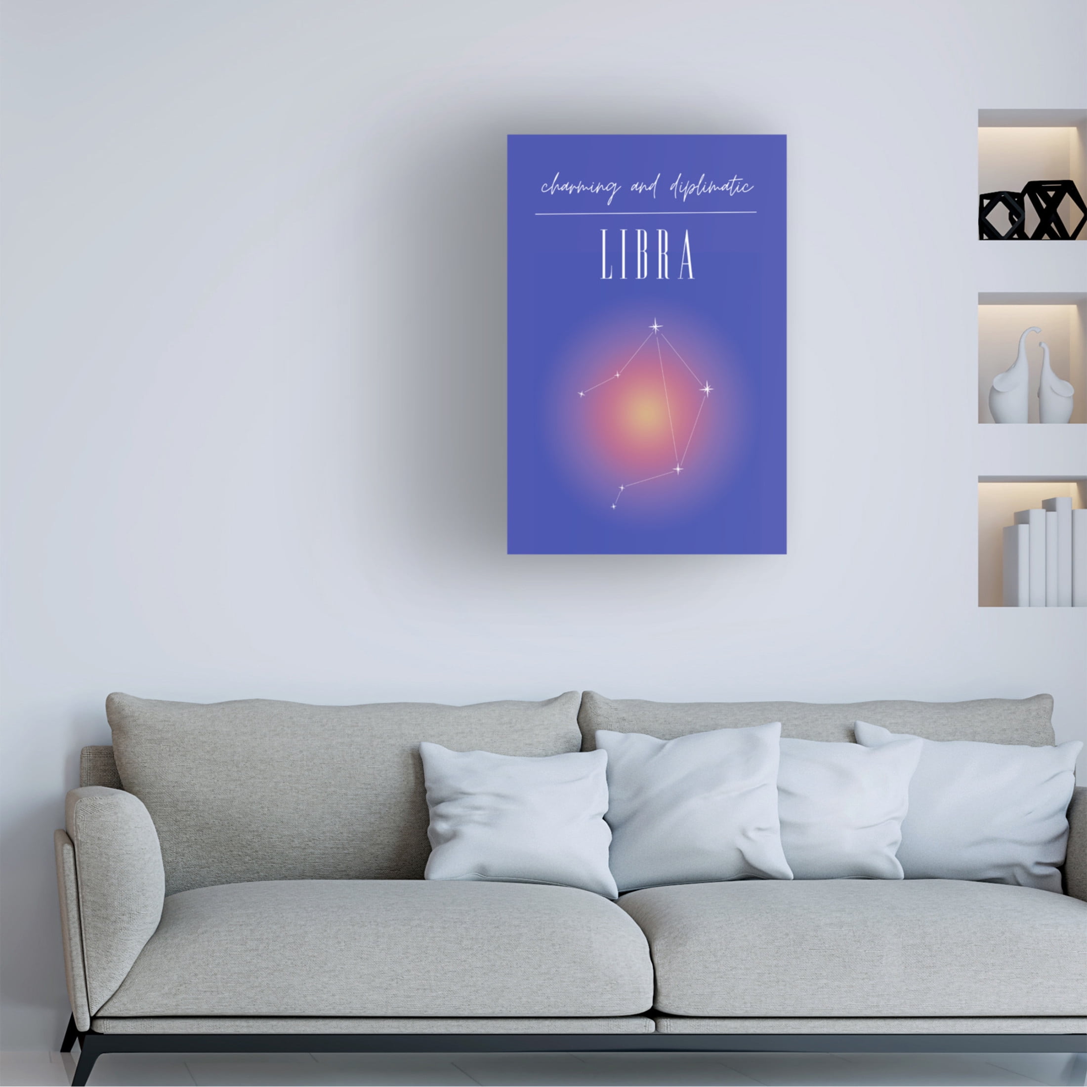 Trademark Fine Art Amelie  Libra Zodiac Print Art Canvas Wall Art