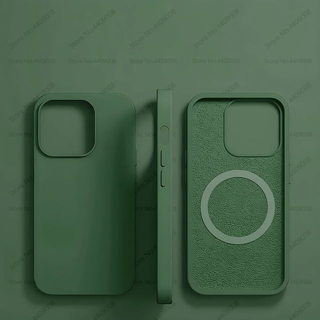 For Magsafe-fundas magnéticas originales para iPhone, funda de carga inalámbrica, accesorio de silicona líquida, 15, 14, 13, 12, 11 Pro Max Plus