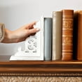 thumbnail image 4 of American Art Decor Decorative Heavy Duty Wood Bookends for Books/CDs/Vinyls/Magazines for Living Room, Bathroom, Bedroom, & Office - Home, Wall Decor & Shelf Accents - Natural, Set of 2, 4 of 8