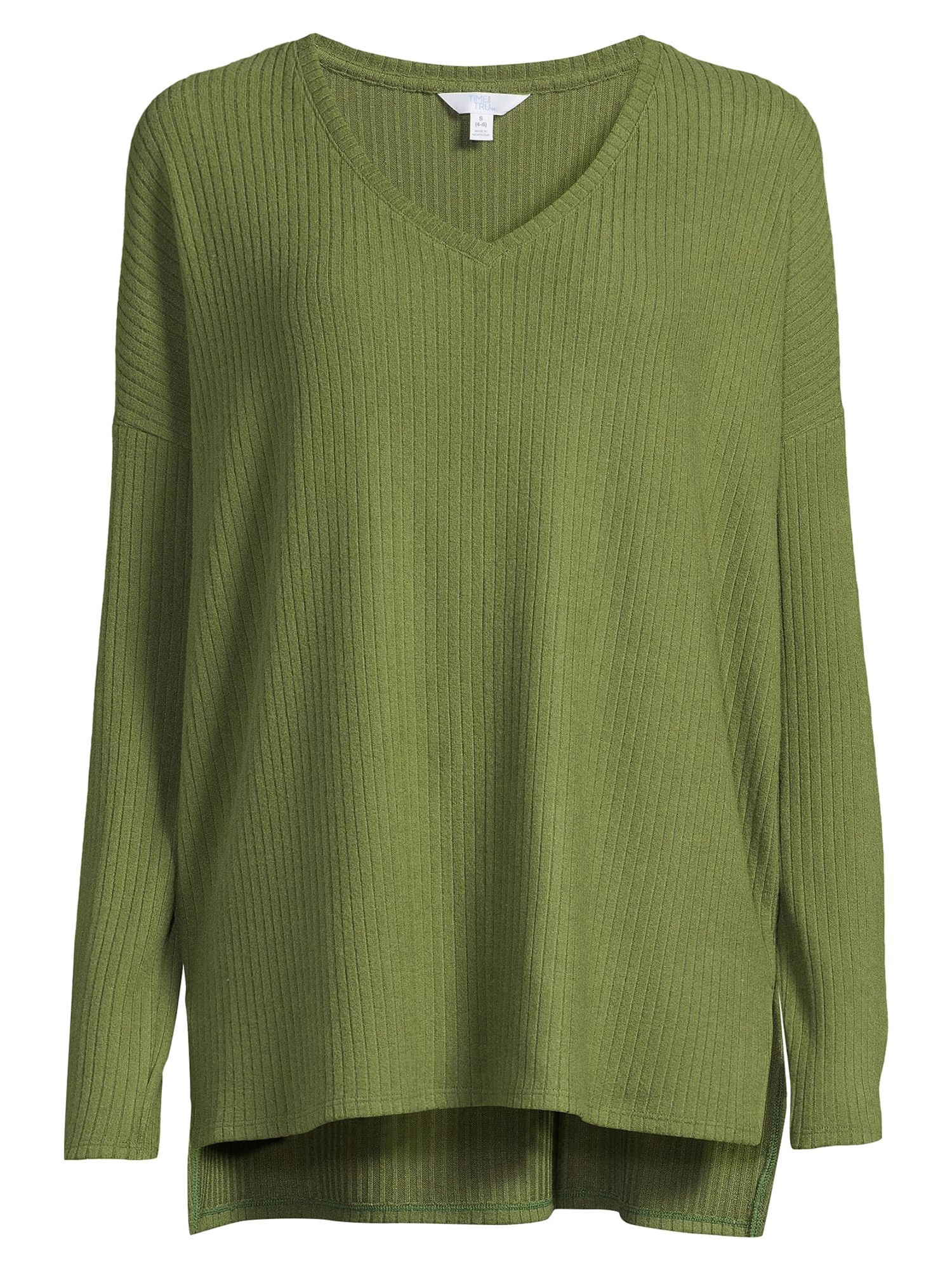 Time and Tru Women's Ribbed Tunic Top