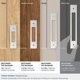 thumbnail image 3 of Amerock Medora 6-5/16 inch (160mm) Center-to-Center Rectangle Polished Nickel Cabinet Pull Backplate, 3 of 6