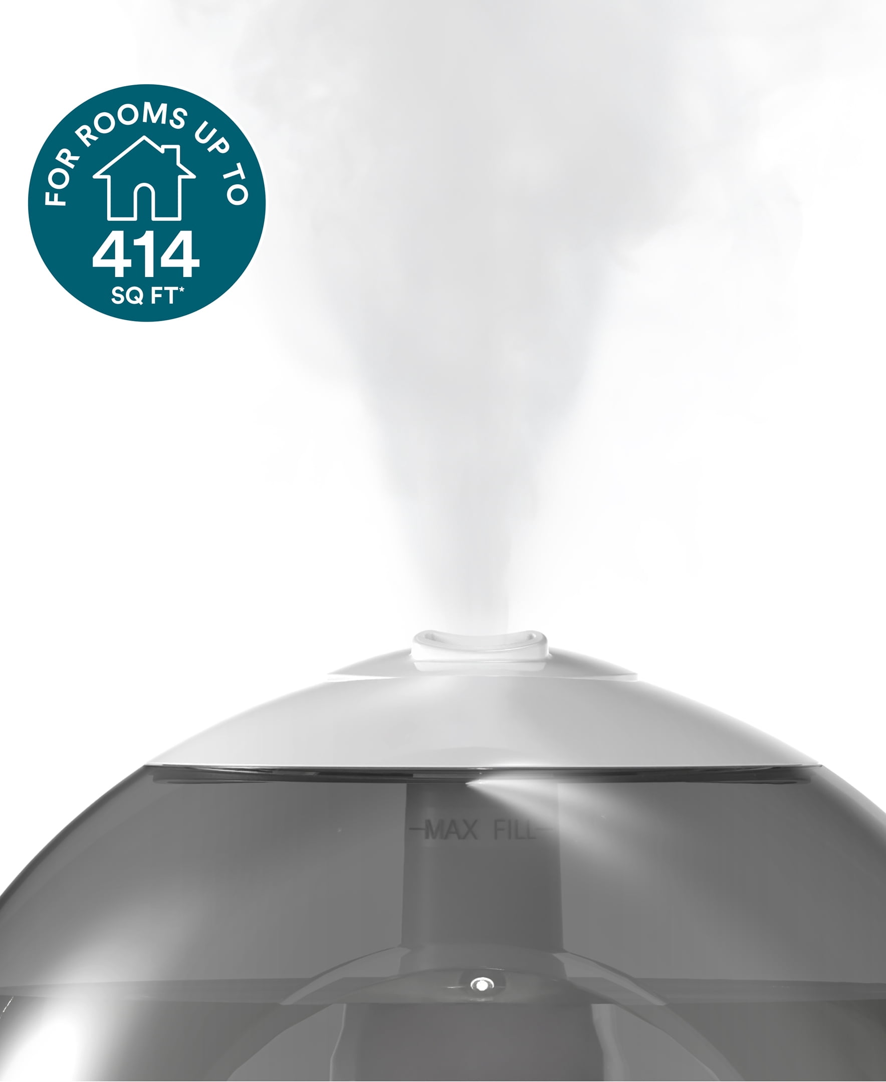 HoMedics Top-Fill Easy to Clean Ultrasonic Cool Mist Humidifier with Night Light and Aromatherapy: 300-500 sq. ft., No Filter Needed, 30-Hour Run Time