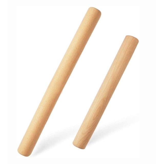 Pack de 2 Rodillo de Madera sin Mangos para Masa Corta Brillar Electrónica