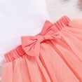 thumbnail image 6 of ZEHJUHAN Baby Girl's Birthday Tutu Set: Letter Print Short Sleeve Romper + Fluffy Skirt + Headband + Leggings, 4-Piece Outfit Pink1，9-12M, 6 of 10