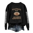 thumbnail image 1 of WEAIXIMIUNG Chandails à Fermeture Éclair pour Femmes Chandails Décontractés Légers à Col Rond Manches Longues Imprimé Graphique de Football Chandails à Enfiler Haut Blouse, 1 of 4