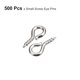 thumbnail image 3 of 500uds Pequeño Tornillo Ojo Pasadores Ganchos Mini Ojales Tornillos Roscados, 5x10x1,2mm Autorroscante Tornillo para Joyería Fabricación Bricolaje Artesanía, Brillante Plata, 3 of 5