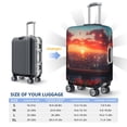 thumbnail image 4 of Kdxio Cat Watching City Sunset Pattern Luggage Cover for Travel,Elastic and Durable,Fits 18-32 Inch,Anti-Scratch Suitcase Protector-No luggage included, 4 of 5