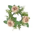 thumbnail image 2 of ChicYu Valentine's Day Artificial Rose Candle Wreath Festive Decor Exquisite Crafted Fits Candles for Tabletop Door Holiday Ambiance, 2 of 6