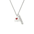 thumbnail image 2 of Delight Jewelry Silvertone I love to Cheer with Red Heart Silvertone Sisters Best Friends Forever Bar Charm Necklace, 23", 2 of 4