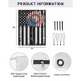 thumbnail image 2 of 4th of July RV Awning Sun Shade Screen 9'X7' Black American Flag Mesh Sunscreen Patriotic Stars Sunflower Awning Shade Screen with Zipper UV Blocker Completed Kits for RV Motorhome Camper, 2 of 7