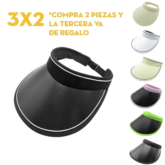Visera Gorro Deportivo Protector Solar Y Rayos UV | para Exteriores Hombre/Mujer (Negro/Blanco) MIMA 2 Moderno