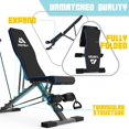 MCNBLK Adjustable 660lb Weight Bench, Folding Fitness Bench with Resistance Bands - Walmart.com