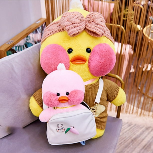 Cute Netred Duck LaLafanfan Cafe Duck Plush Toy Stuff Soft Kawaii Duck Doll Animal Pillow Birthday Gift for Kids Children heqiyong LED