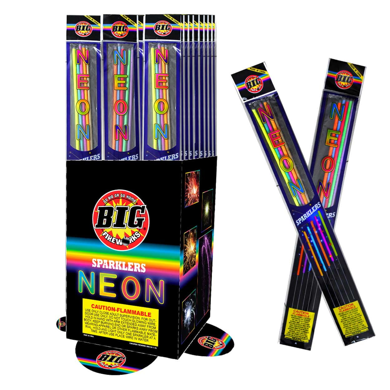 10pc 20 Neon Sparklers 2 Packages of 5 Sparklers