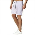 thumbnail image 3 of Abcnature Men's Athletic Shorts, Sports Gym Running Short Pants, Men's versatile 5-minute dry solid color beach sports fitness Shorts, Cargo Casual Hiking Shorts White M, 3 of 3