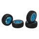 thumbnail image 4 of Neumático De Goma RC, Conducción Suave 4 Piezas / Juego Amortiguación Fuerte 1/10 Neumáticos De Rueda De Automóvil RC Llantas De Aleación De Aluminio Con Textura Profunda ANGGREK Azul, 4 of 8