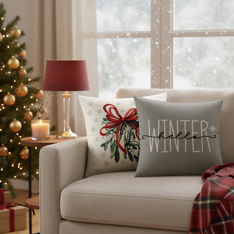Sm:)e Christmas Tree Pillow Covers, 18x18, Set of 4 Farmhouse Decor - Walmart.com Sm:)e Christmas Tree Pillow Covers, 18x18, Set of 4 Farmhouse Decor - Walmart.com