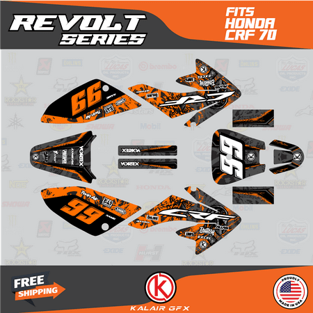 Kalair GFX Graphics Kit for Honda CRF70 (2004-2023) Revolt Series