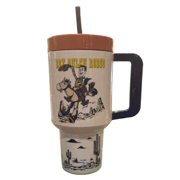 Disney Parks Toy Story Woody's Roundup Tumbler W Straw New with Tag