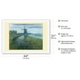 thumbnail image 2 of Oostzijdse Mill along the River Gein by Moonlight Amsterdam - From an Original Color Painting by Piet Mondrian c.1903 - Fine Art Rolled Canvas Print 27in x 40in, 2 of 4