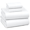 thumbnail image 6 of RUVANTI 100% Cotton Sheets King Size Bed Set – 300 Thread Count Silky Soft Sateen Weave, Cooling, Lightweight & Breathable, 16" Deep Pocket, Durable & Luxury Satin-Like, 4 Piece, Bright White, 6 of 8