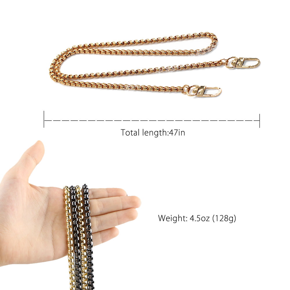 47 DIY Iron Flat Chain Strap, Gold Removable Handbag Chains Accessories Purse  Straps Shoulder Cross Body Replacement Straps 
