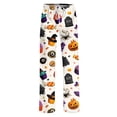 thumbnail image 5 of Fabrcox Halloween Womens Pajama Pants Ghost Pumpkin Candy Women's Sleep Pants Fall Winter Festival Soft Lounge Pants for Women Purple XXL, 5 of 6