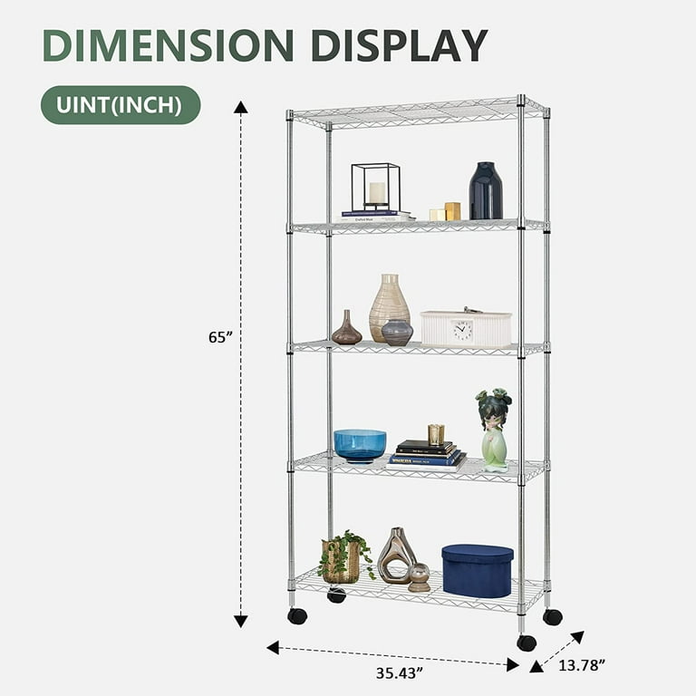 Wire Shelving Unit Metal Shelf Organizer Heavy Duty Storage