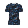 thumbnail image 6 of Rocae Blue Sports Car for Men's Mesh Quick-Dry Short Sleeve Workout T-Shirt,Mens Crew Neck Tee Lightweight Soft Classic T Shirts X-Small, 6 of 9