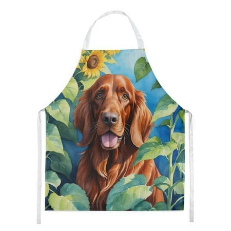 

30 x 27 in. Irish Setter in Sunflowers Apron