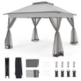 thumbnail image 6 of Bezseller 11x11 Pop up Gazebo, Outdoor Waterproof Gazebo Tent for Outdoors, Light Gray, 6 of 12