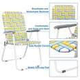 thumbnail image 5 of VINGLI Patio Lawn Chairs Folding Set of 2, Webbed Folding Chair Outdoor Beach Chair Portable Camping Chair for Yard, Garden（Yellow), 5 of 6