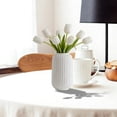 thumbnail image 4 of White Ceramic Vase Modern Home Decor, Elegant White Vase for Flowers & Table Centerpieces for Dining Room, 4 of 9