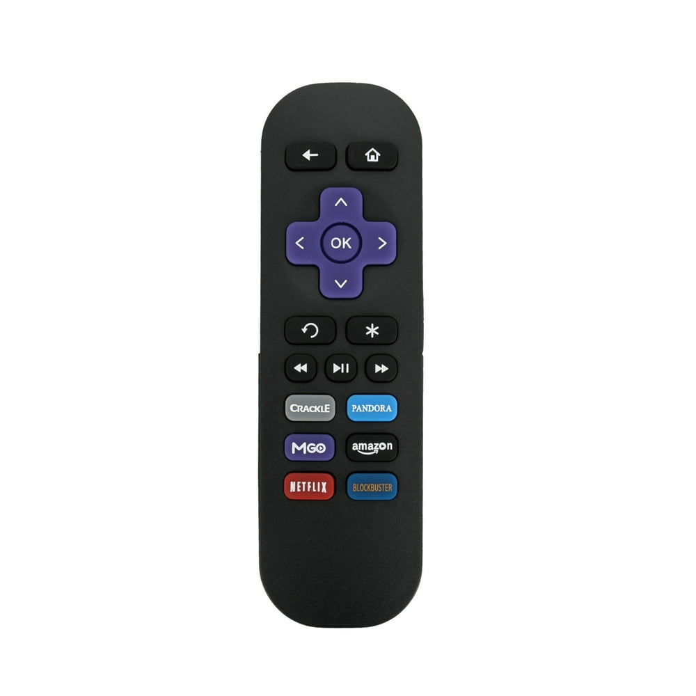 New Remote Control with 6 Channel Shortcut Buttons for Black Roku 1/2/3