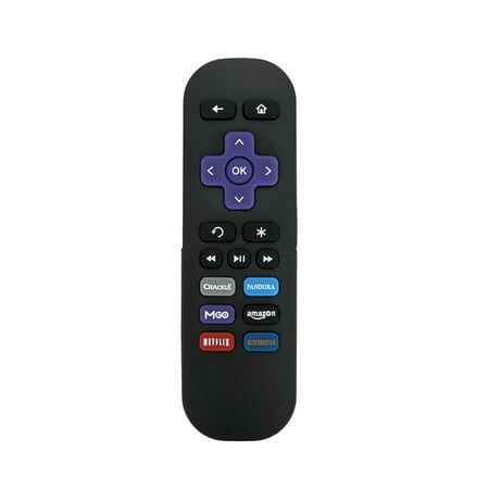 New Remote Control with 6 Channel Shortcut Buttons for Black Roku 1/2/3/4(HD, LT, XS, XD)-NOT Support