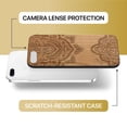 thumbnail image 6 of Case Yard Wooden Case Outside Soft TPU Silicone Slim Fit Shockproof Wood Protective Phone Cover for Girls Boys Men and Women Supports Wireless Charging Ornamental Mandala Design case for iPhone-8-Plus, 6 of 7