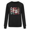thumbnail image 4 of Christmas Long Sleeve T Shirt for Women Cute Santa Claus Elk Printed Tees Casual Crewneck Loose Fit Pullover Tops, 4 of 4