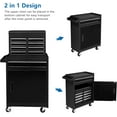 thumbnail image 3 of Ktaxon, 44.09 lb, 22.95" Steel 5-Drawer Rolling Tool Chest Black, 3 of 8