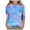 Dark Blue, variant on Taybagh Girls Shirts Size 10-12 Crew Neck 3/4 Sleeves Shirts for Youth Girls Vibrant Ombre Kids Clothes Soft Tees