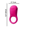 thumbnail image 6 of CalExotics Basic Essentials Rechargeable Ridge Rider Silicone Penis Ring, Pink, 6 of 6